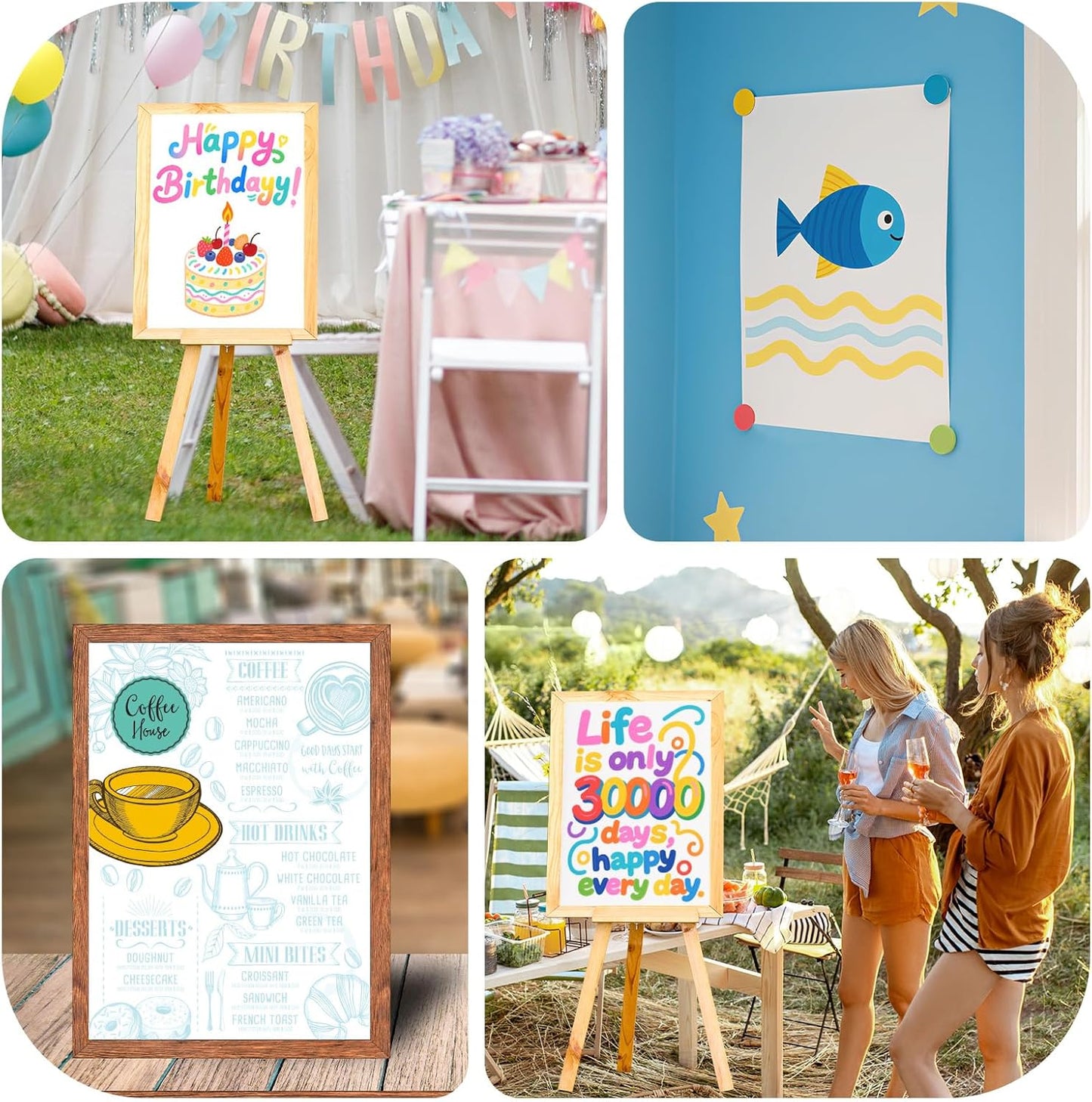 35 Pcs White Poster Board Paper 11.7 x 16.5, ROOKEA White Vision Boards Bulk Smart Posterboard Blank Graphic Display Card Paper for Drawing Artwork School Arts Crafts Classroom Projects Scrapbooking