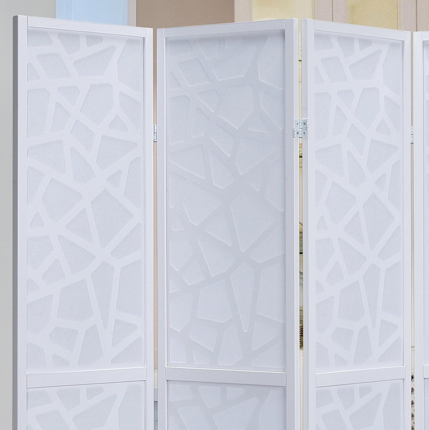NicBex Room Divider 4 Panel Room Dividers with Paper-Looking Partition Room Dividers and Folding Privacy Screens Wall Divider for Home, Office, Room Separation,70" W x 1" D x 70" H, White - Lumora Desk