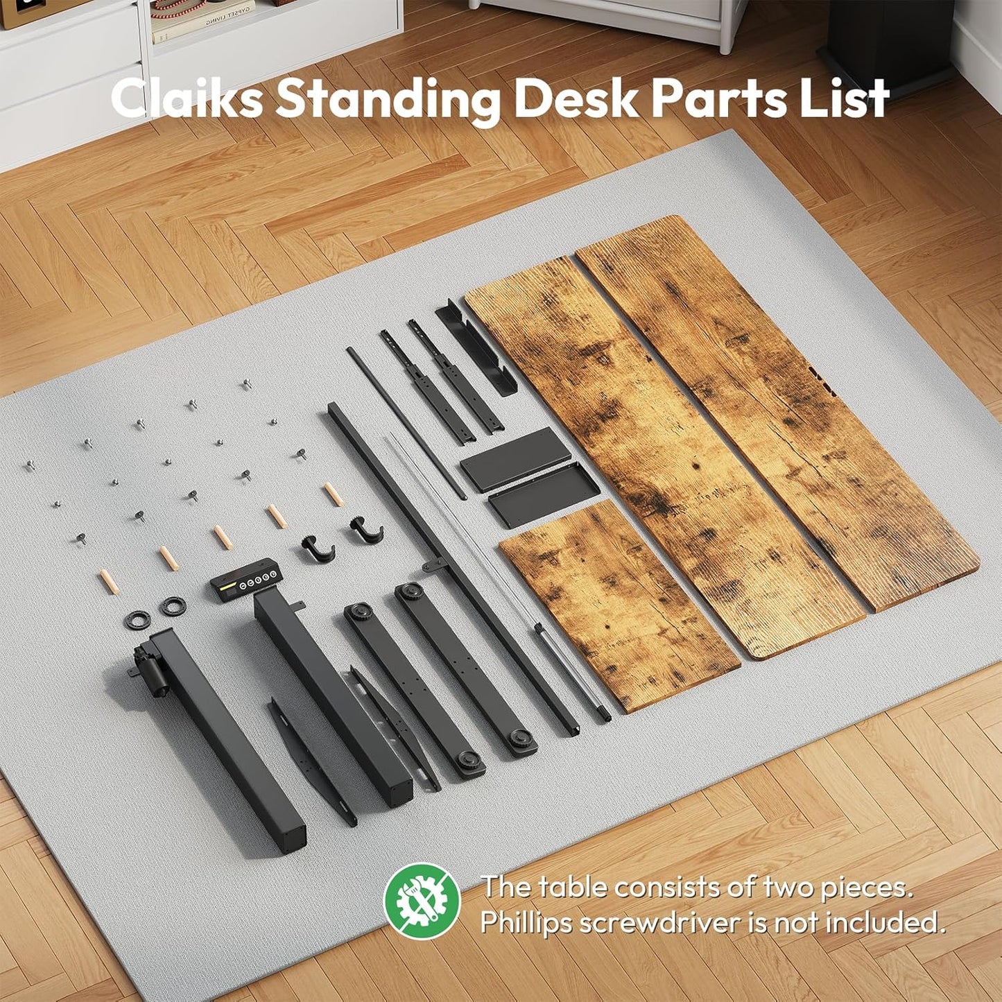 Electric Standing Desk with Keyboard Tray,48x24 inches Adjustable Height Stand Up Desk,3 Preset Heights,Equipped with Hooks,Raising Desks for Home Office and Computer Workstation,Black