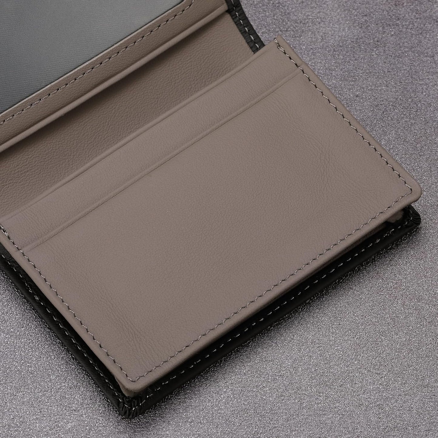 Leather Business Card Case Holder for Men & Women, Italian Calfskin