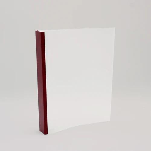 Thermal Binding Clear Covers with Steel Spine –for Thermal Binding Machines – Formerly Unibind – Used in Real Estate, Education and Various Businesses (Bordo, 80 Sheets Max - 72/Box)