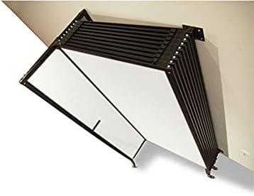 Wall-Mounted Sliding StraightWall Room Divider | Adjustable Widths | Locking Wheels | Room Separator | Up to 19'9" Wide x 5' Tall Slate Fabric Panels