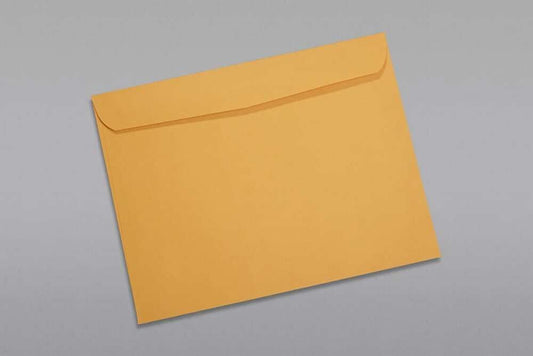 Limited Papers (TM) Booklet Envelopes, (Open Side) Brown Kraft, Gummed Seal, 28 Pound, Heavyweight, For Mailing And More. (100, 9.5 x 12)
