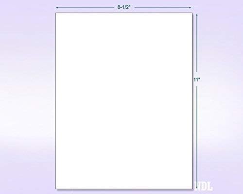 NextDayLabels - 8-1/2 x 11 Neon Color High Light Fluorescent Labels for Laser & Inkjet Printer (Orange Fluorescent, 8.5" x 11" - 1 Per Page | 100 Labels)