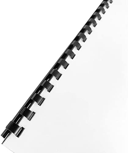 TOTiyea 100 Pack 19 Ring Plastic Binding Combs, 3/4 Inch Diameter, 185 Sheet Capacity, Letter Size, Black Comb Binding Spines