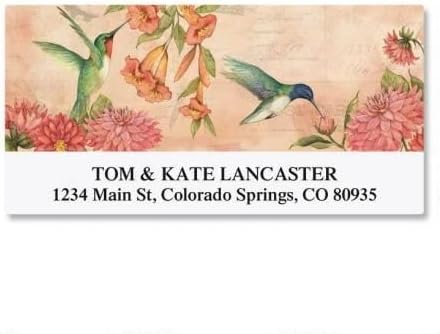 Seasonal Birds Address Labels (8 Designs) - Set of 144 1-1/8" x 2-1/4" Self-Adhesive, Flat-Sheet Labels - Lumora Desk
