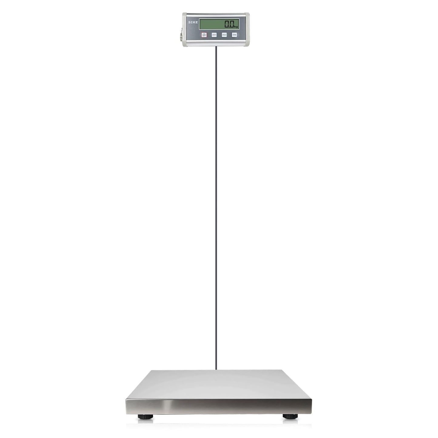 SIKE EPS660 Bariatric Floor Scale with Extra-Large Platform, SIKE Digital Postal Shipping Scale, 660 x 0.2lb(300kg x 0.1kg), 22" x 22" Platform, Stainless Steel, Heavy Duty
