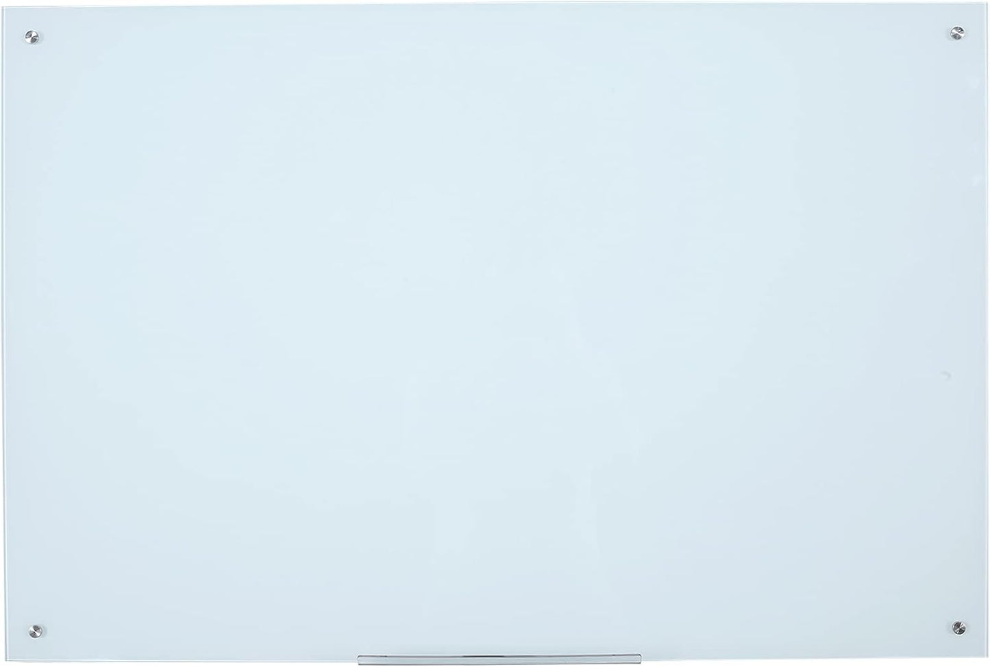 Glass Dry Erase Board - Magnetic Whiteboard with Frameless Mounting, Premium Tempered Glass Surface & Accessory Tray - Perfect for Office, Classroom, or Home (60" x 40") - Lumora Desk