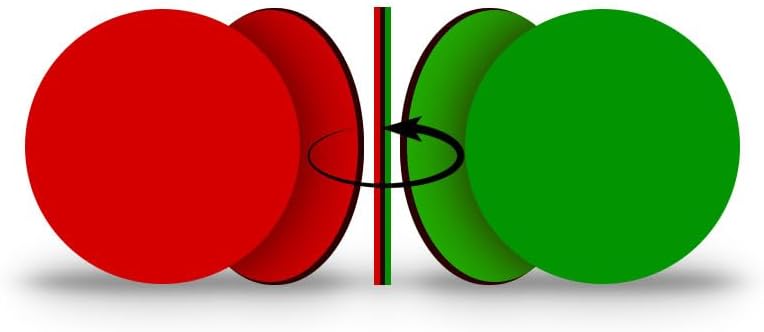 25-Pack, Double-Sided Reg Green Flip Magnet - 1" Red/Green, Go - No Go, Reversible Indicator for Efficient Organizational Communication, Ideal Indicator for Steel Surfaces