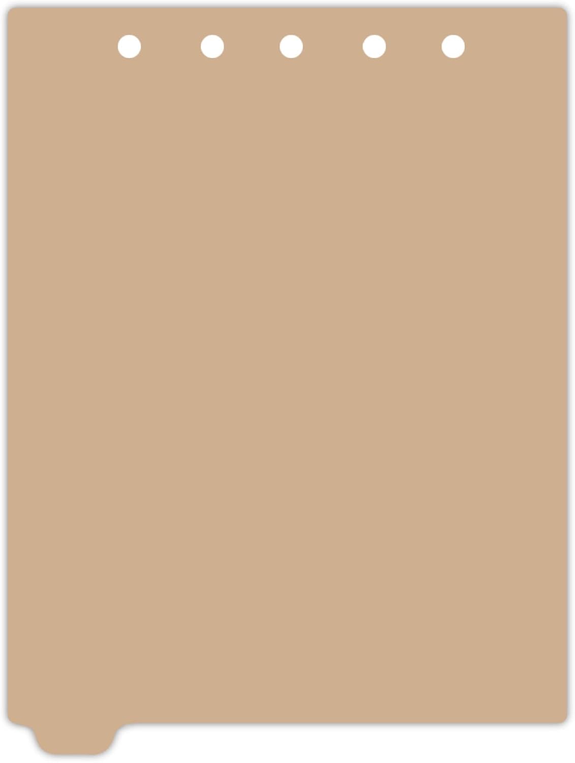 Carstens - Heavy Duty Plastic Ring Binder Dividers, Bottom Tab, 1/9 Cut, Tab 1 Position, US Letter, Beige, Pack of 10, (2619-10) - Ideal Medical Chart Dividers or Index Tabs for 3 Ring Binders