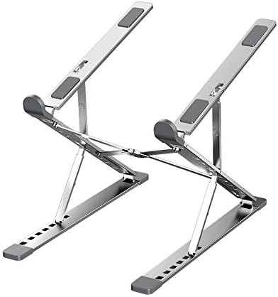 Adjustable Laptop Stand for Desk Portable Notebook Stand Aluminum Computer Holder for Desk Compatible with Lenovo，MacBook Air Pro, Dell XPS, HP，All 10-17.3‘’ Laptops-Silver