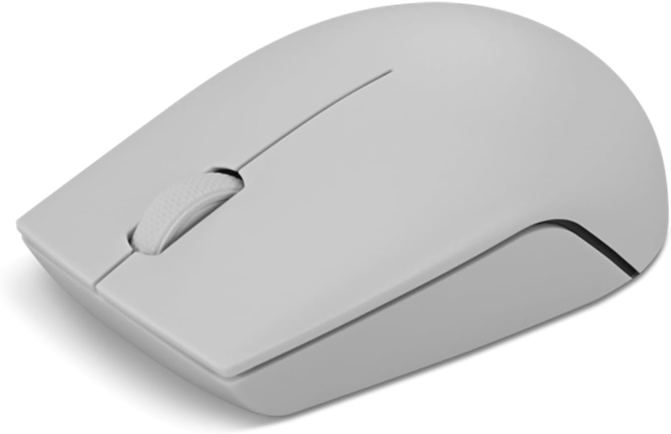 Lenovo 300 Wireless Mouse – Computer Mouse for PC, Laptop with Windows – Ambidextrous Design – 2.4 GHz Nano USB Receiver – 12 Month Battery Life