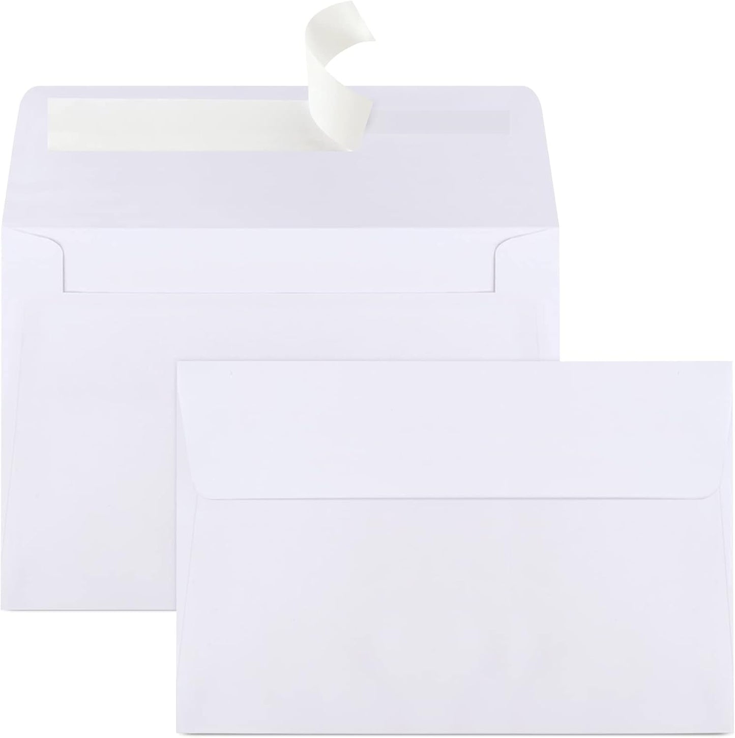 Joyberg 70 Packs A4 Envelopes, White, 4x6 Photo, Self Seal for Invitations, Weddings, Baby Shower, Photos, Postcards, Greeting Cards, Mailing - Lumora Desk