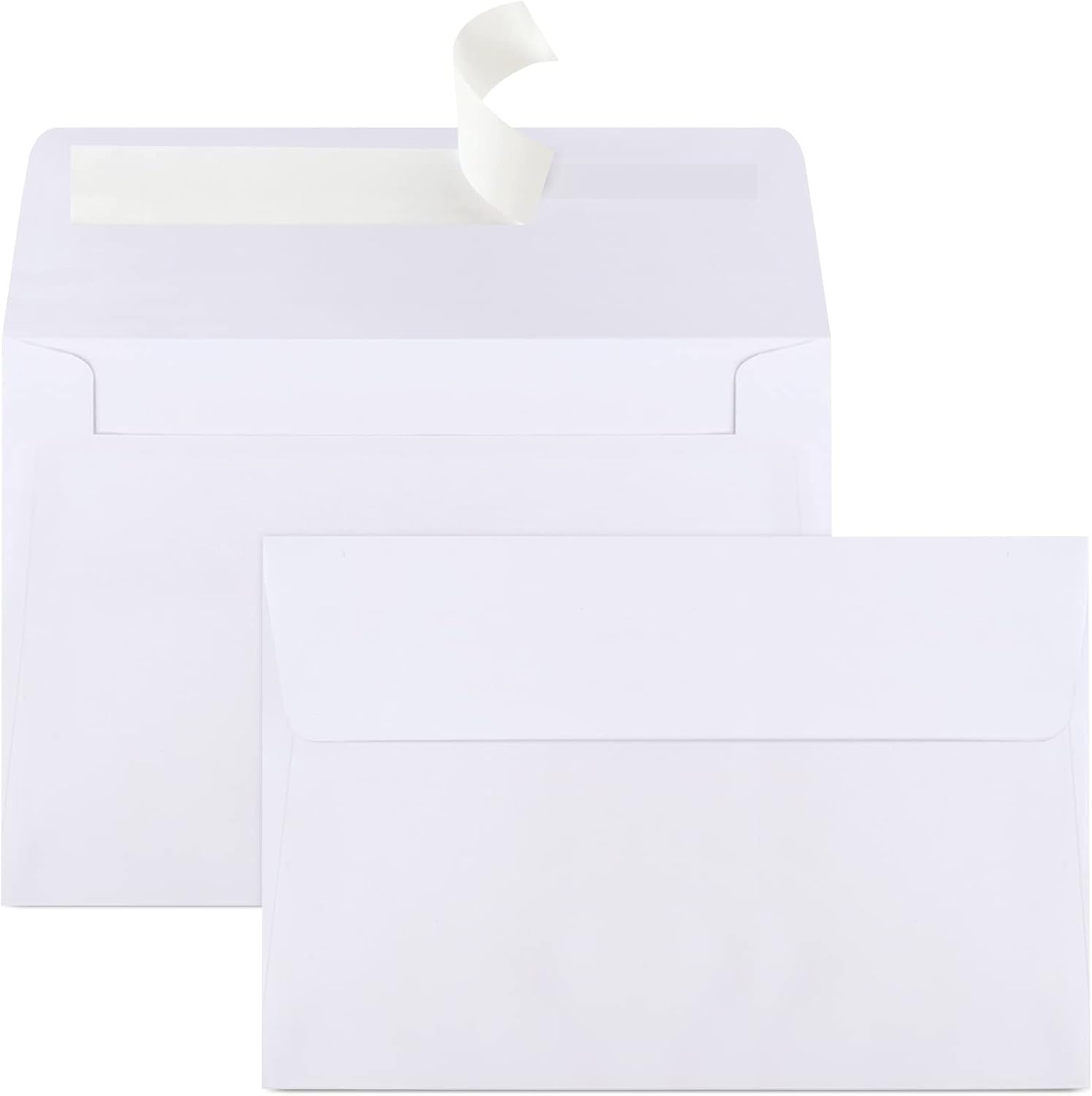 Joyberg 70 Packs A4 Envelopes, White, 4x6 Photo, Self Seal for Invitations, Weddings, Baby Shower, Photos, Postcards, Greeting Cards, Mailing - Lumora Desk