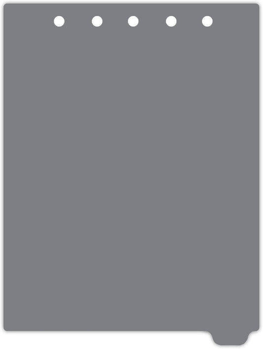 Carstens - Heavy Duty Plastic Ring Binder Dividers, Bottom Tab, 1/9 Cut, Tab 9 Position, US Letter, Gray, Pack of 10, (2619-09) - Ideal Medical Chart Dividers or Index Tabs for 3 Ring Binders
