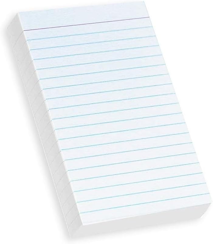 Home Advantage Vertically Ruled White Mini Index Cards, Note Cards (3x5)