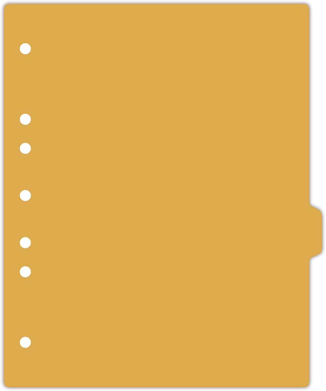 Carstens - Heavy Duty Plastic Ring Binder Dividers, Side Tab, 1/9 Cut, Tab 6 Position, US Letter, Gold, Case of 50, (2618-06CS) - Ideal Medical Chart Dividers or Index Tabs for 3 Ring Binders