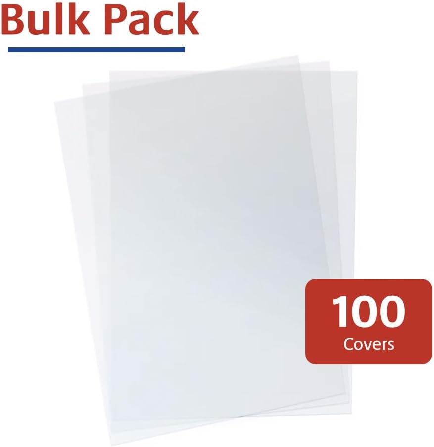 TruBind Binding Covers for Reports and Presentations - Crystal Clear PVC - 7 Mil Thick - Letter Size - 8 1/2 inch x 11 inch - Square Corners - No Tissue Interleaving - 100/Bx (CVR-07ASN)