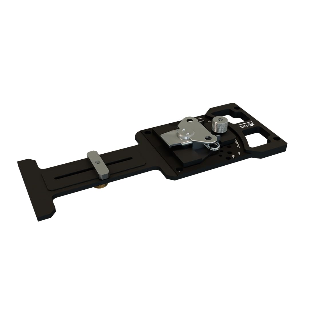 Adjustable Angle Track Saw Square with -60° to 60° Quick Positive Stop,Guide Rail,Protractor,90 Degree Right Rail Guide Compatible with Festool and Makita