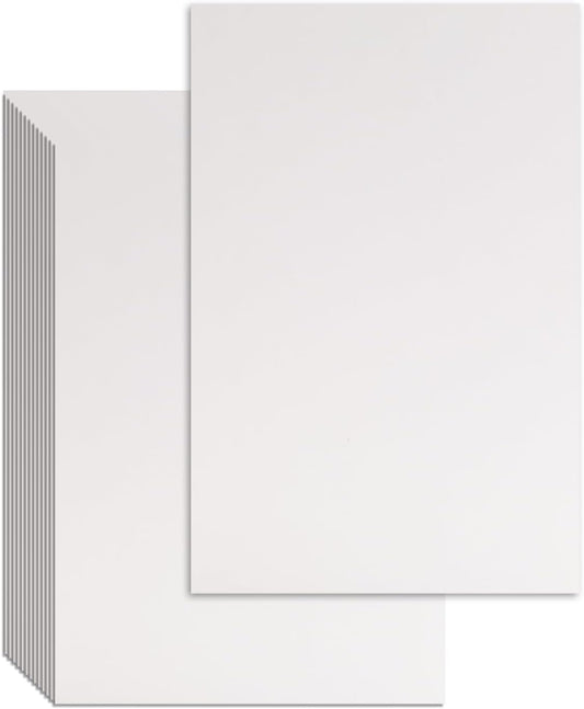 25 Pcs Book Board, Binder Board, Cover Board, Heavy Duty Chipboard for Book Binding, DIY Cardboard (White, A5 80PT)