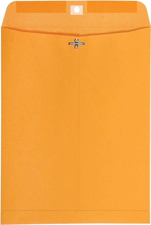 Catalog Envelopes (Open End), Brown Kraft, 28 Pound. 500 Per Pack. (Clasp, 6.5"x9.5") - Lumora Desk
