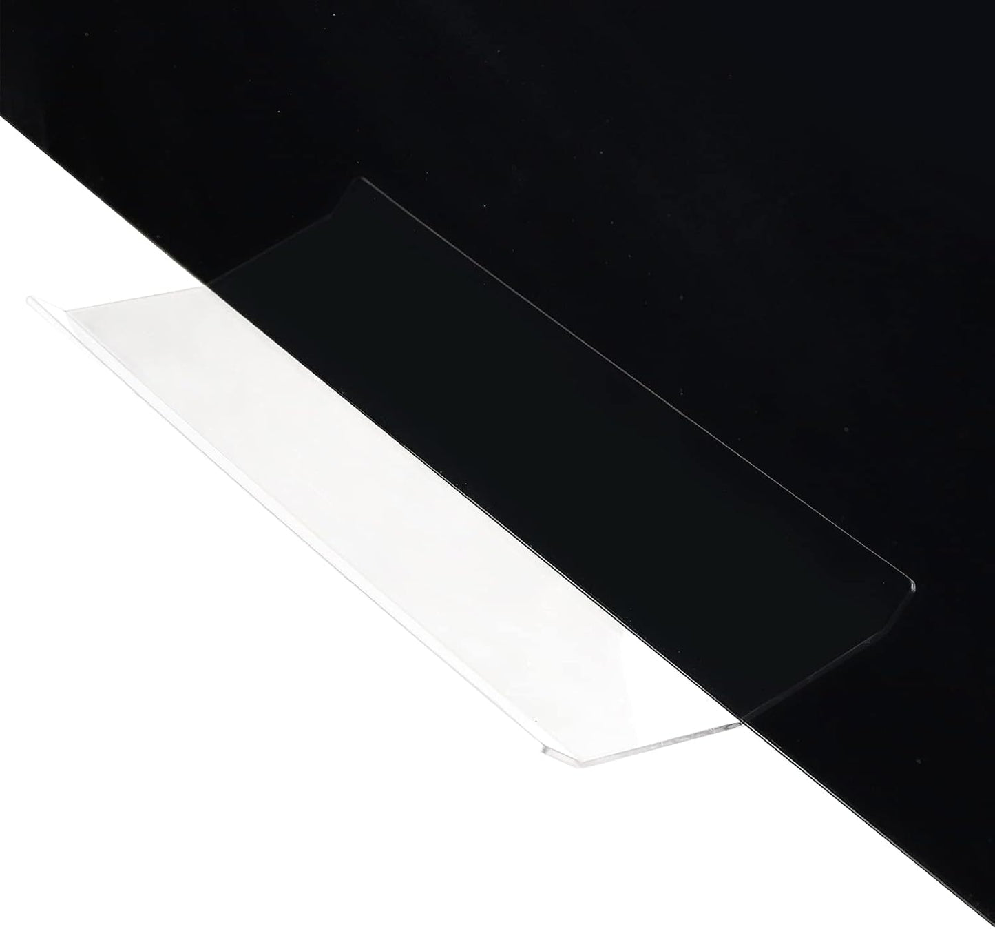 72" x 48" Black Extra Large Glass Whiteboard 6' x 4' Frameless Tempered Black Glass Dry Erase Board with Marker Tray for Interactive Office, Wall Mounted Frosted Glass Whiteboard - Lumora Desk