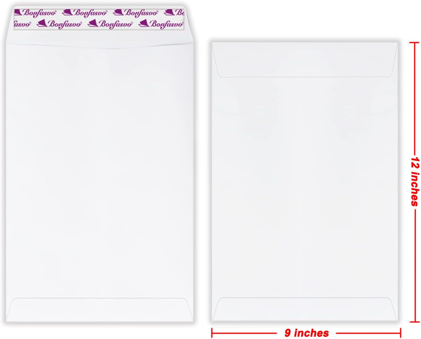 300 Pack 9x12 White Catalog Envelopes Peel & Seal Security Mailing Envelopes 120GSM Kraft Paper self Seal Envelopes for Invitations Papers Photos Documents Pictures Papers Files - Lumora Desk
