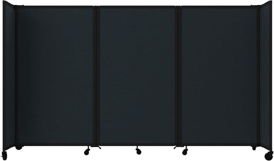 Versare Room Divider 360 Portable Wall Partition | Folding Panels | Large Freestanding Divider | Locking Wheels | Temporary Room Separator