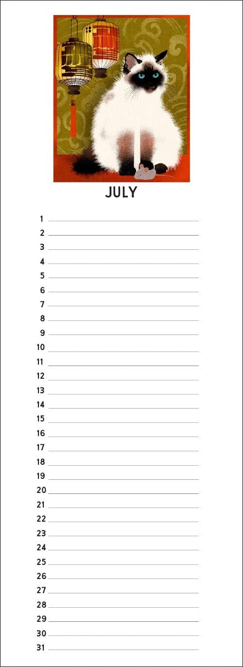 Linnea Design Cat Birthday & Anniversary Perpetual Calendar for Important Family Dates Special Event Calendar Reminder