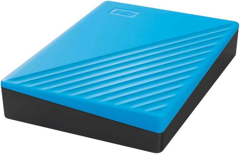 WD 4TB My Passport, Portable External Hard Drive, Blue, backup software with defense against ransomware, and password protection, USB 3.1/USB 3.0 compatible - WDBPKJ0040BBL-WESN