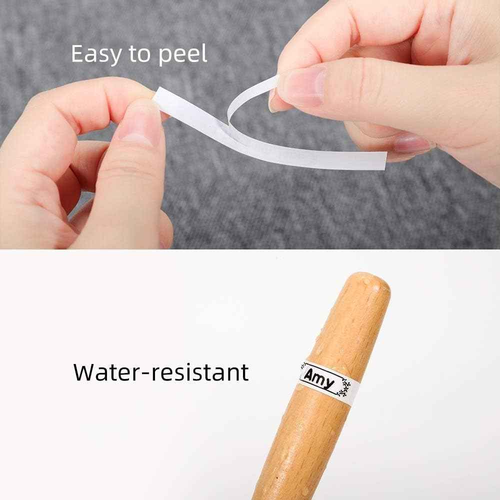 4-Pack 6mm 0.23” Laminated White TZ Tape Compatible with Brother P Touch TZe-211 TZe211 1/4 Inch Label Refill for PT D210 D220 H410 D400