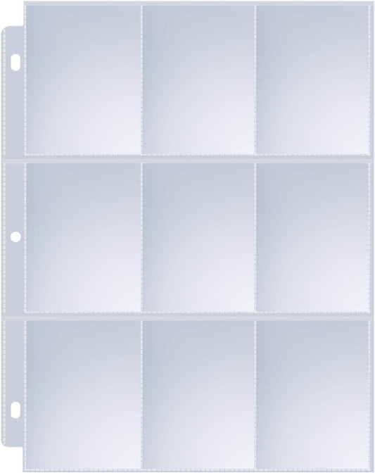 36 Pack 9 Pocket Page Protectors, Sooez Trading Card Sleeves for 3 Ring Binder, Baseball Cards Holder, Protective Pages Sheets for Binders Album, Fit for YuGiOh, MTG, Game, Business & Sports Cards
