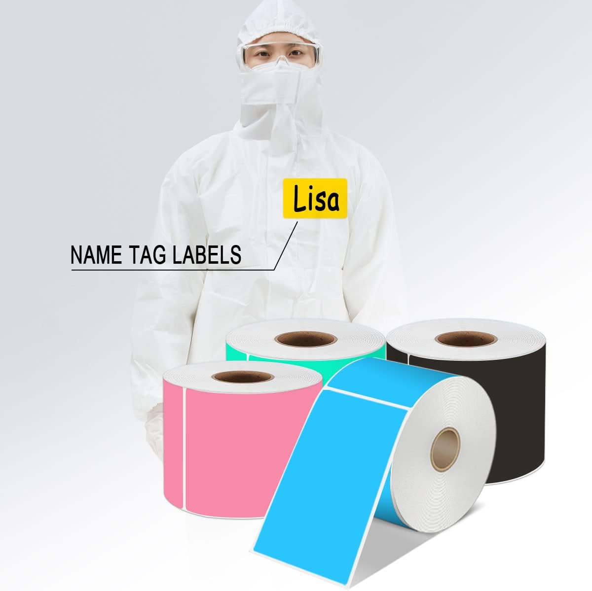PARLAIM Large 5 x 3 inch Rectangle Color Coding Sticker, Writable Square Color Code Inventory Label for Moving Box (250pcs Sky-Blue)