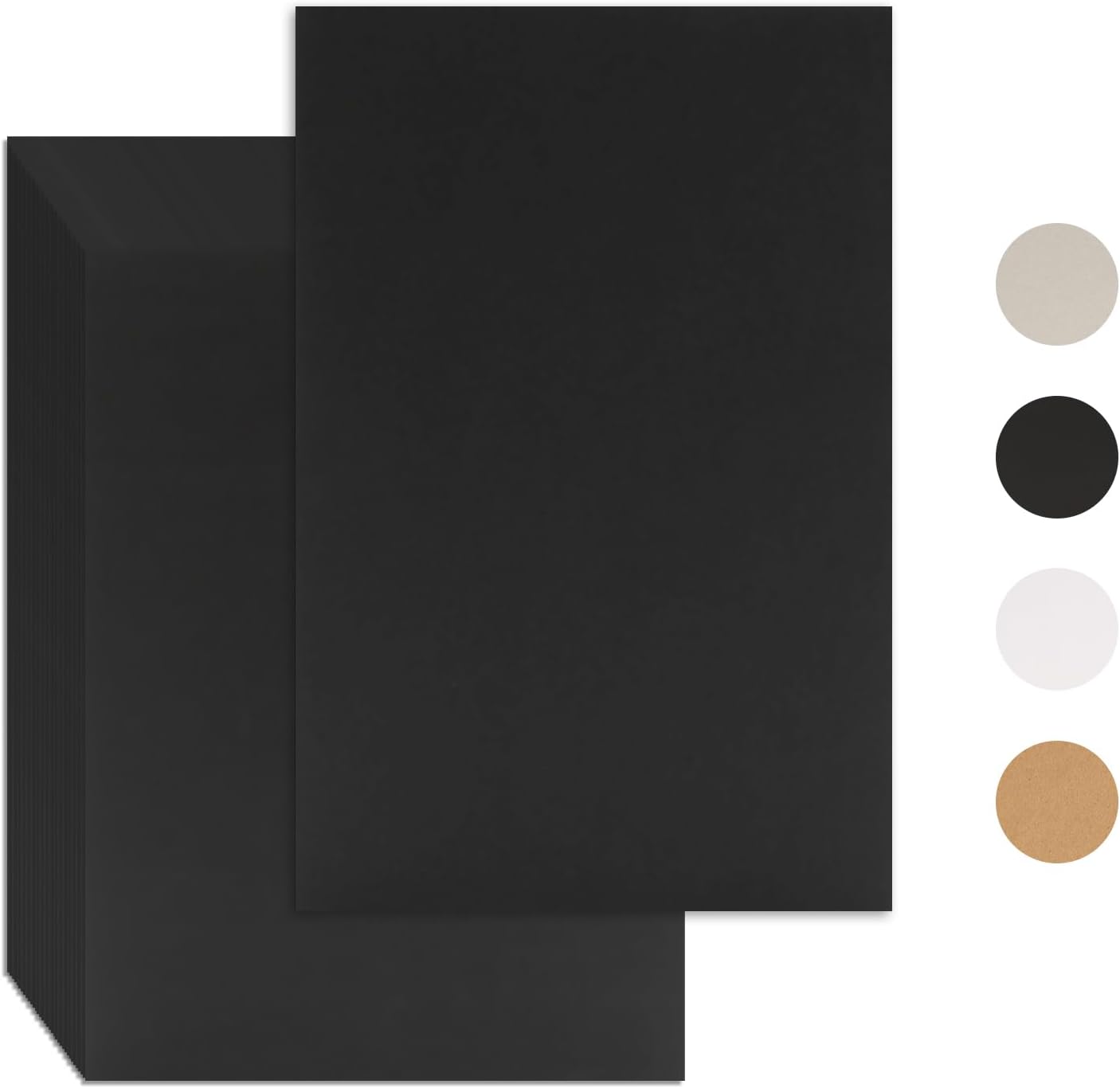 25 Pcs Book Board, Binder Board, Cover Board, Heavy Duty Chipboard for Book Binding, DIY Cardboard (Black, A5 80PT)