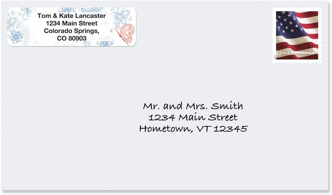 Colorful Images Flower Garden Rolled Personalized Return Address Mailing Labels with Dispenser, Customize with Name & Shipping Address, 250 ¾” x 2½” Self Adhesive, Easy Peel Label Roll - Lumora Desk