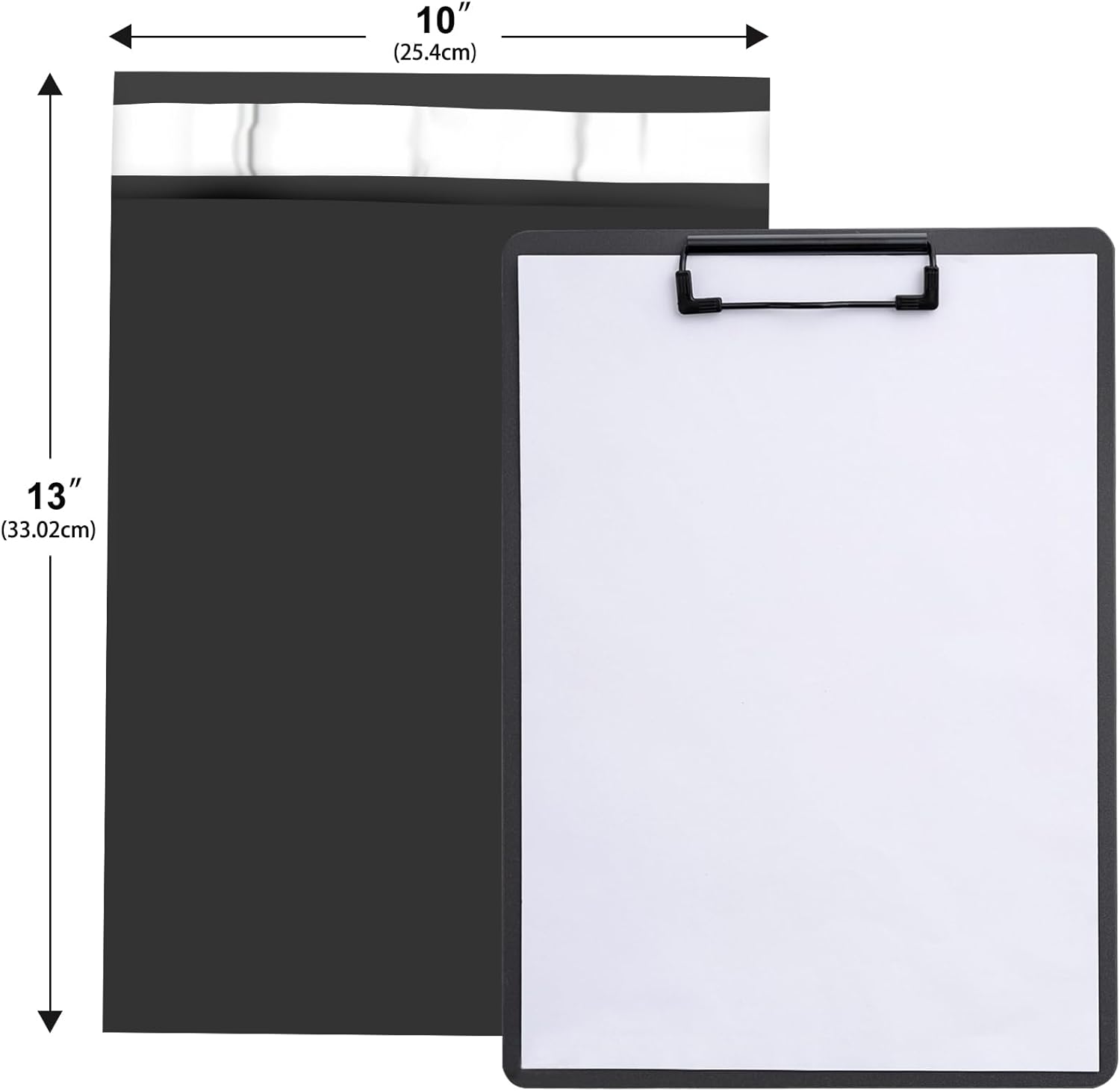 Poly Mailers 10x13 Inch 200 Pcs, Black Shipping Bags, Mailing Envelopes with Self Seal Adhesive Strip, Waterproof and Tear-Proof Poly Bags for Non-Fragile Items - Lumora Desk