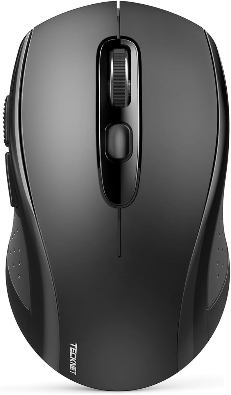 TECKNET Wireless Bluetooth Mouse for MacBook, 2-in-1 Bluetooth Mice for Laptop (BT 5.0+2.4G USB) (NOT Silent)