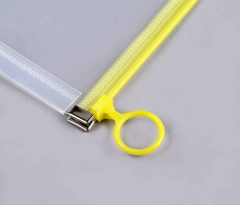 5Packs Clear Plastic Zip Envelopes 9 3/4 x 13 Letter File Document Paper Folder Case