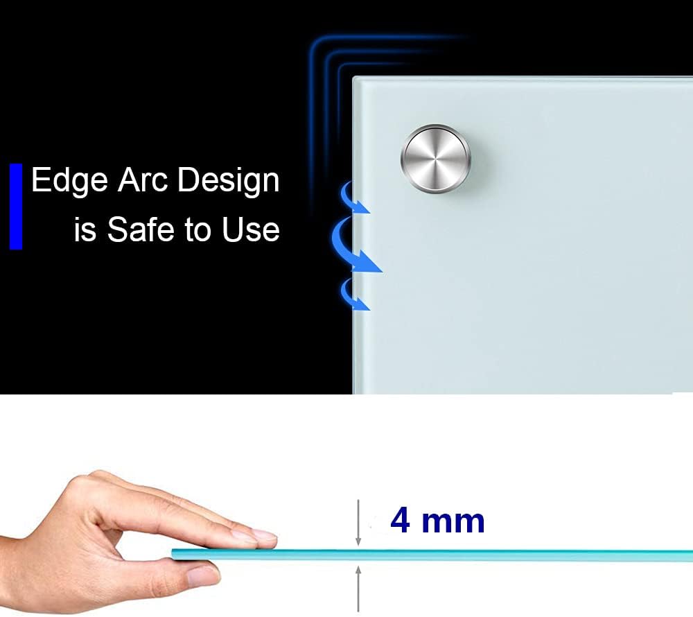 Glass Dry Erase Board - Magnetic Whiteboard with Frameless Mounting, Premium Tempered Glass Surface & Accessory Tray - Perfect for Office, Classroom, or Home (60" x 40") - Lumora Desk