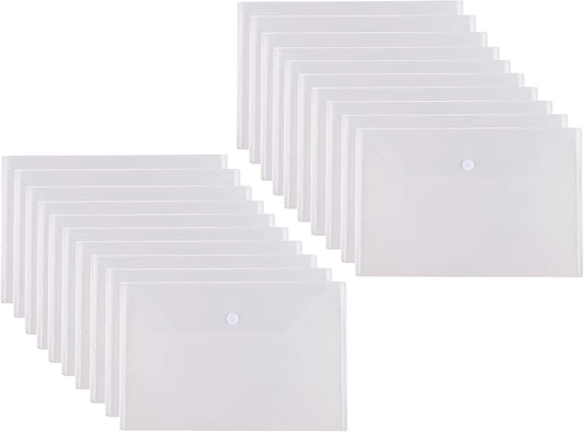 11 x 17 Clear Large Plastic Envelopes Document File Storage Holder 20 Pack Hook Loop Closure