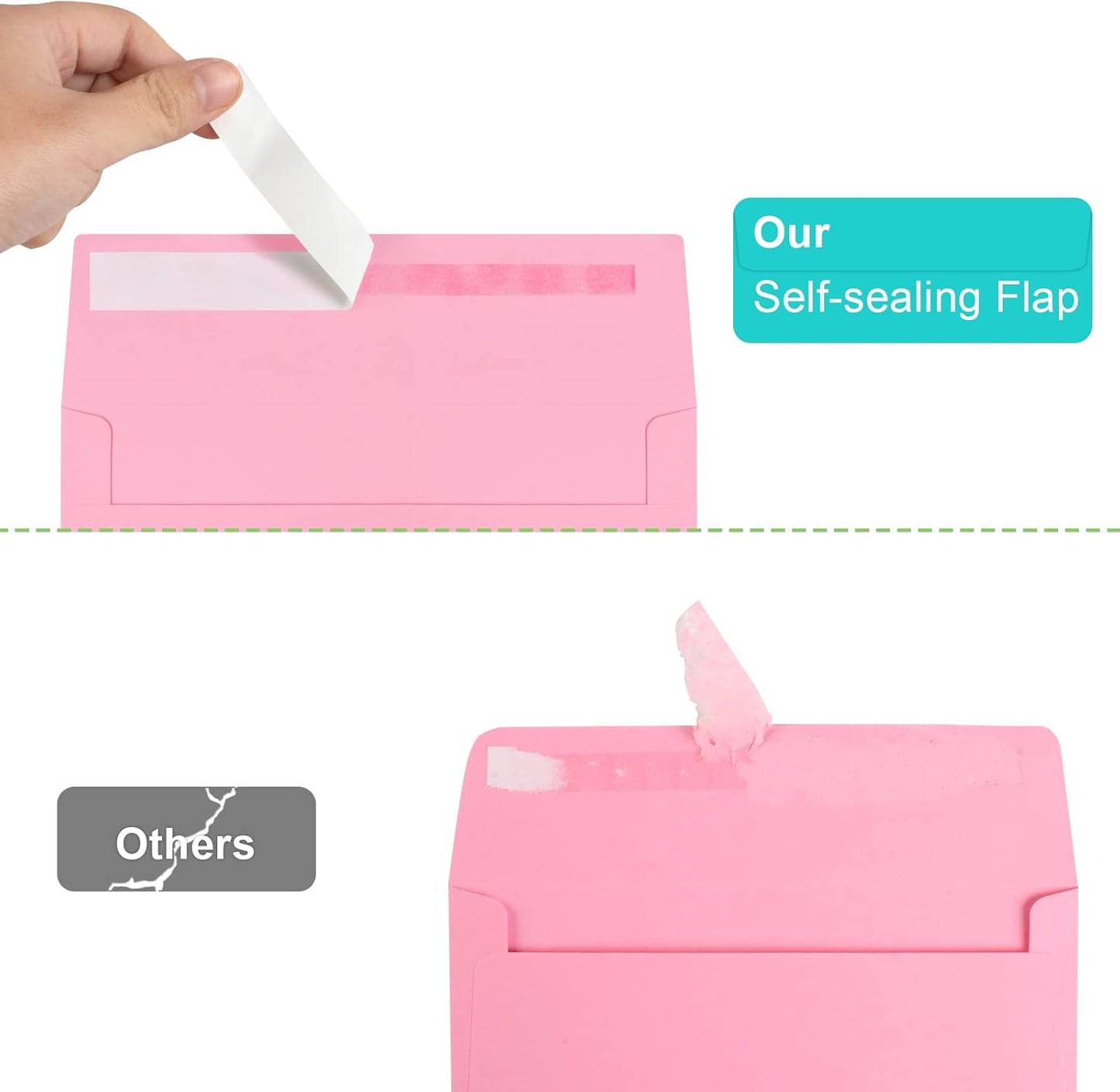70 Packs of Invitation Envelopes, A2 Envelopes Pink, Postcard Envelopes, Envelopes for 4.5x5.5 Cards, Envelopes for Invitations, Envelopes Self Seal for Photos RSVP, Greeting Cards - Lumora Desk