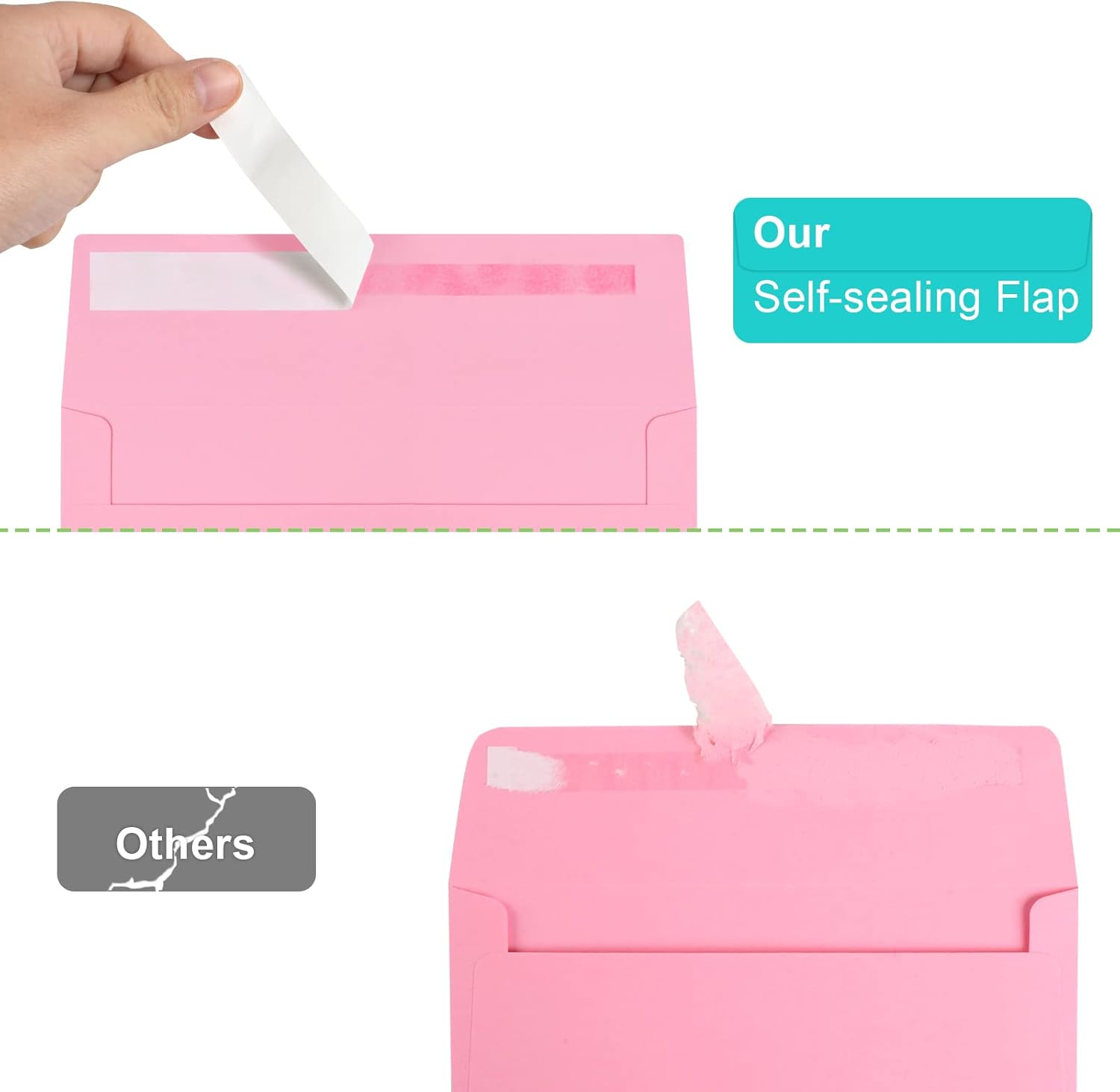 70 Packs of Invitation Envelopes, A2 Envelopes Pink, Postcard Envelopes, Envelopes for 4.5x5.5 Cards, Envelopes for Invitations, Envelopes Self Seal for Photos RSVP, Greeting Cards - Lumora Desk