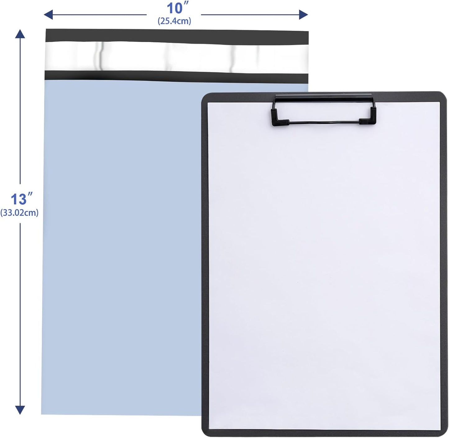 Poly Mailers 10x13 Inch 200 Pcs, Light Blue Shipping Bags, Mailing Envelopes with Self Seal Adhesive Strip, Waterproof and Tear-Proof Poly Bags for Non-Fragile Items - Lumora Desk