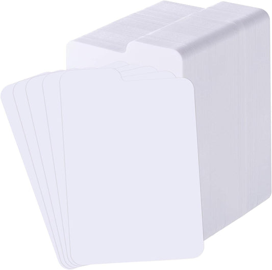 Lewtemi White Trading Card Dividers Plastic Card Separators Organizer for Sport Game Business Storage, 2.6 x 3.8 Inch/ 66 x 97 mm(100 Pieces)