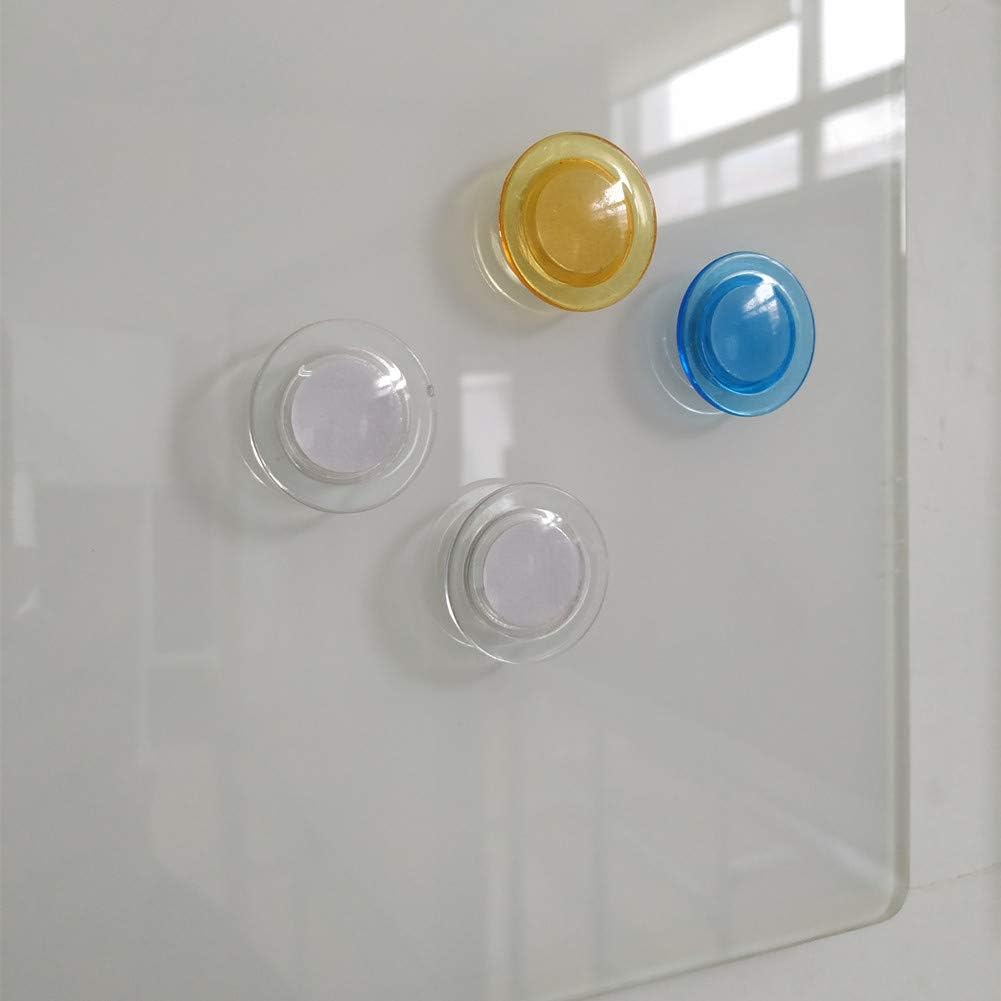 Magnets for Glass Whiteboard, Dry Erase Board, Bulletin Board, Refrigerator-Rare Earth Neodymium Magnet, Clear (9 Pack)