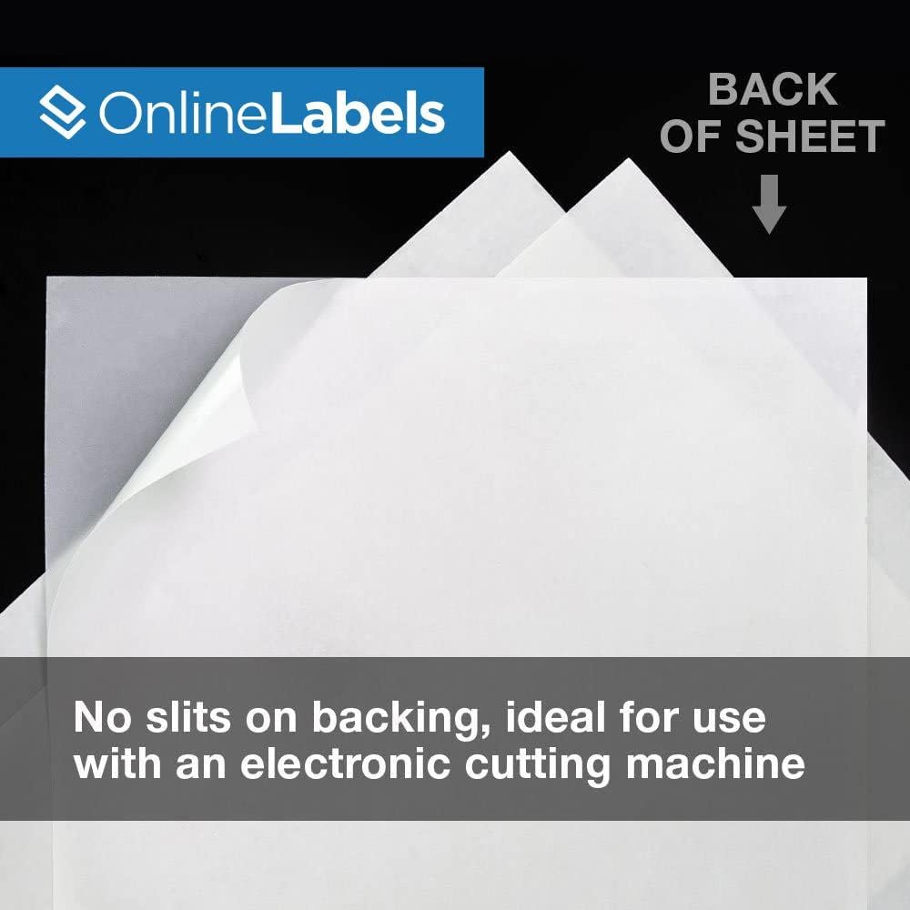 8.5 x 11 Clear Frosted Matte Sticker Paper (Inkjet Printers Only) - 10 Sheets - Full Sheet Labels - OnlineLabels