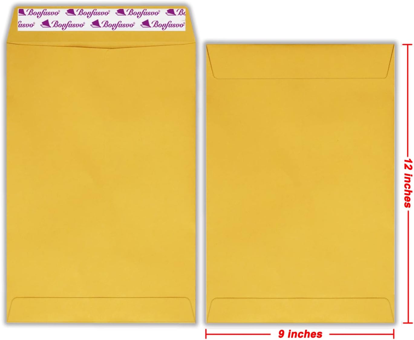 300 Pack 9x12 Brown Catalog Envelopes Peel & Seal Security Mailing Envelopes 120GSM Kraft Paper self Seal Envelopes for Invitations Papers Photos Documents Pictures Papers Files - Lumora Desk