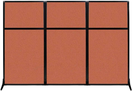 Versare Workstation Partition | Portable Wall Divider | Modern Office Cubicle | Free Standing Privacy Screen | Flexible Work Space | 99" x 70" Papaya Fabric Panels