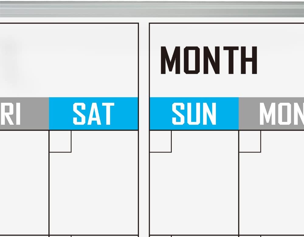 XBoard Magnetic Calendar Whiteboard 48" x 36" - 2 Month Dry Erase Board, White Board + Colorful Calendar Board, Silver Aluminium Framed Monthly Planning Board - Lumora Desk