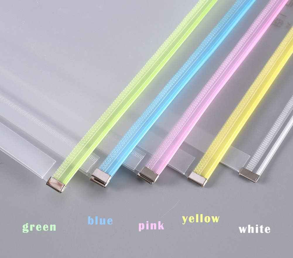5Packs Clear Plastic Zip Envelopes 9 3/4 x 13 Letter File Document Paper Folder Case